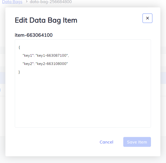 Edit a Data Bag Item
