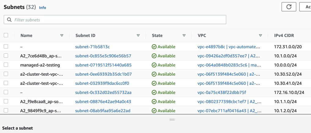Using Existing VPC Subnet Value