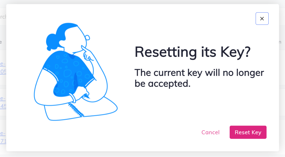 Reset the Client Key