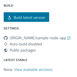 Build latest version button.